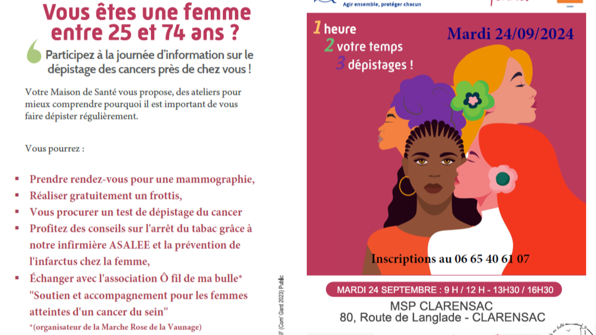 24 Septembre 2024 - Journée Santé Femmes près de chez vous