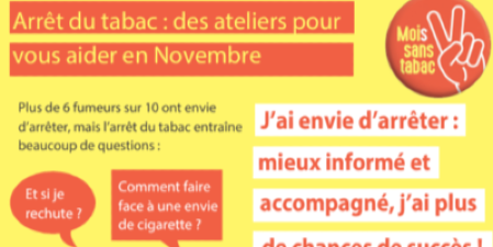 Ateliers Arrêt du Tabac dans votre pharmacie en Novembre !